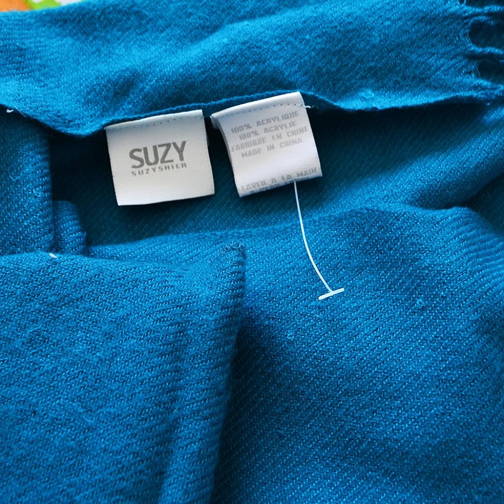 3/$30 - Suzy Shier Teal Poncho - Picture 4 of 6